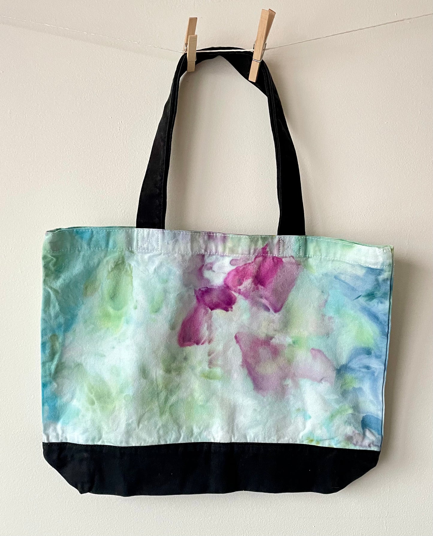 Ice-Dyed Canvas Tote Bag
