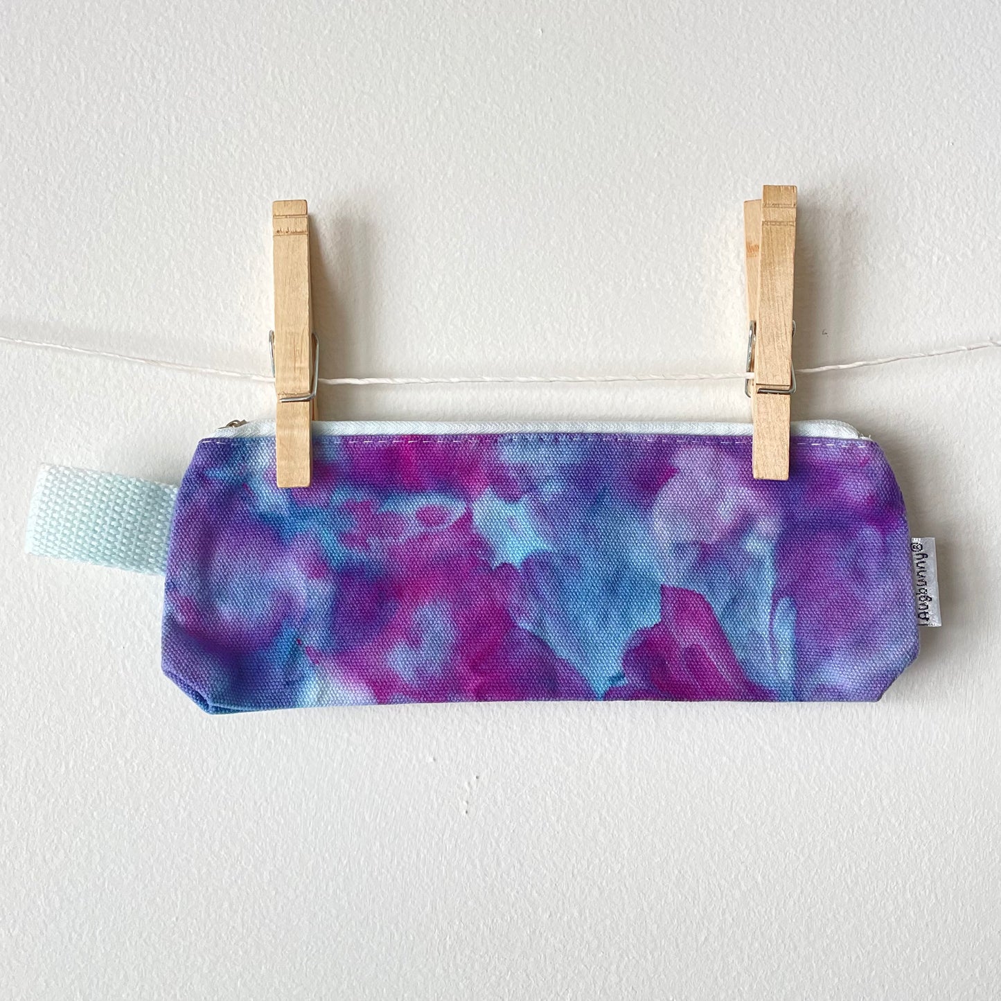 Pencil Pouch Ice-Dyed Zip Canvas Bag