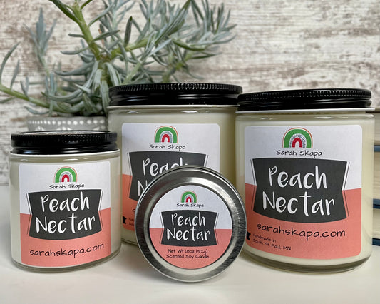 Peach Nectar Scented Soy Candle