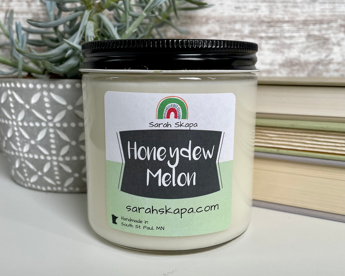 2-wick Honeydew Melon Scented Soy Candle