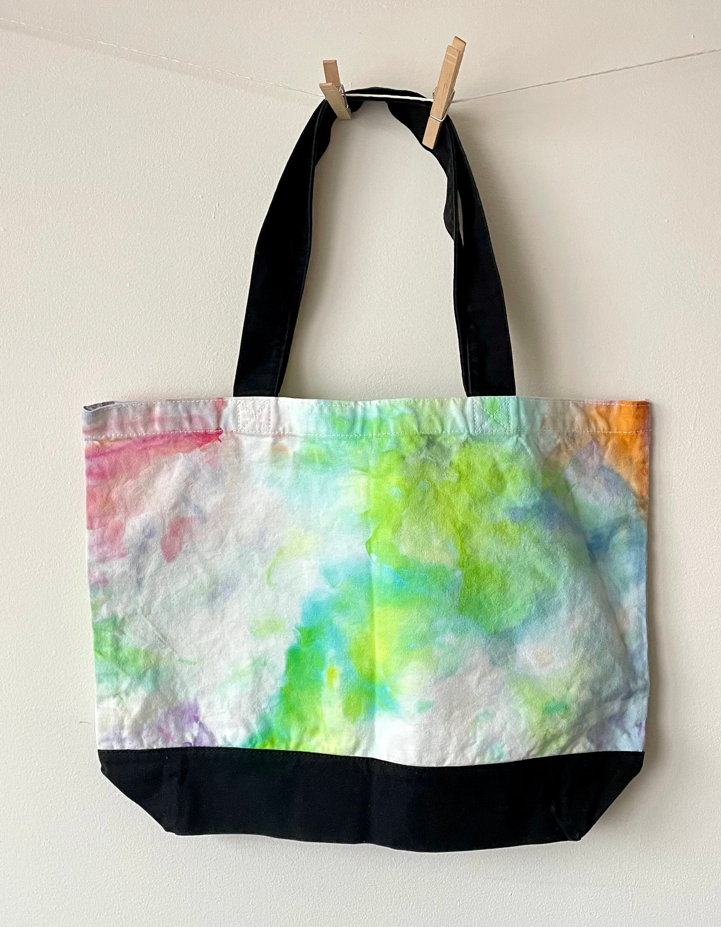 Ice-Dyed Canvas Tote Bag