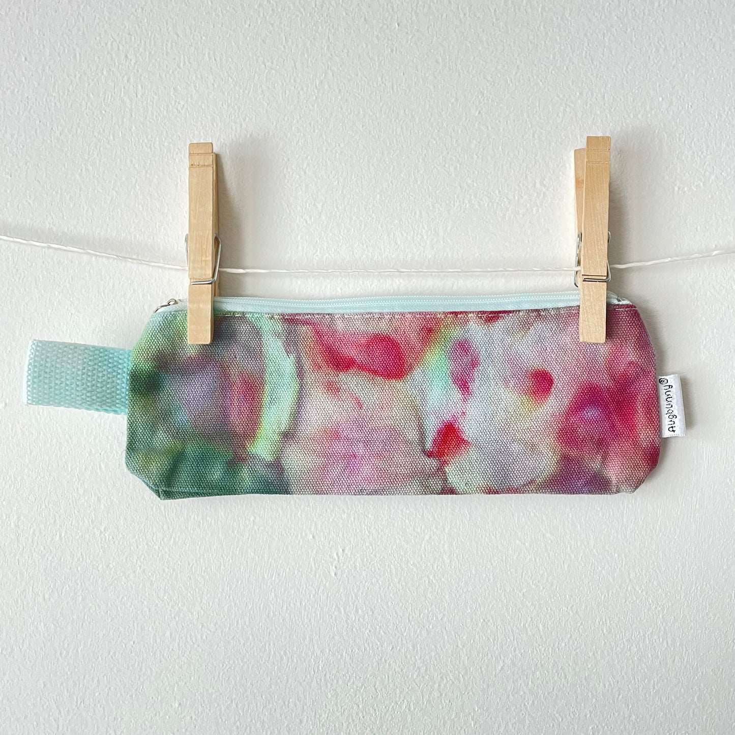 Pencil Pouch Ice-Dyed Zip Canvas Bag