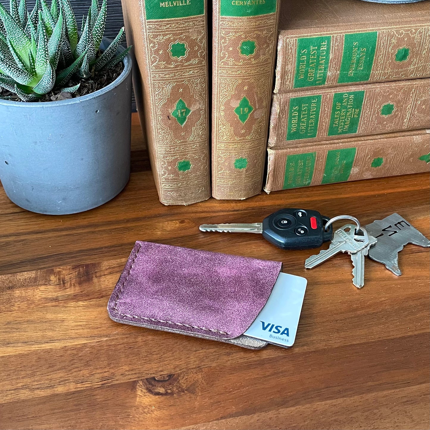 Card Holder Case Hand-stitched Leather
