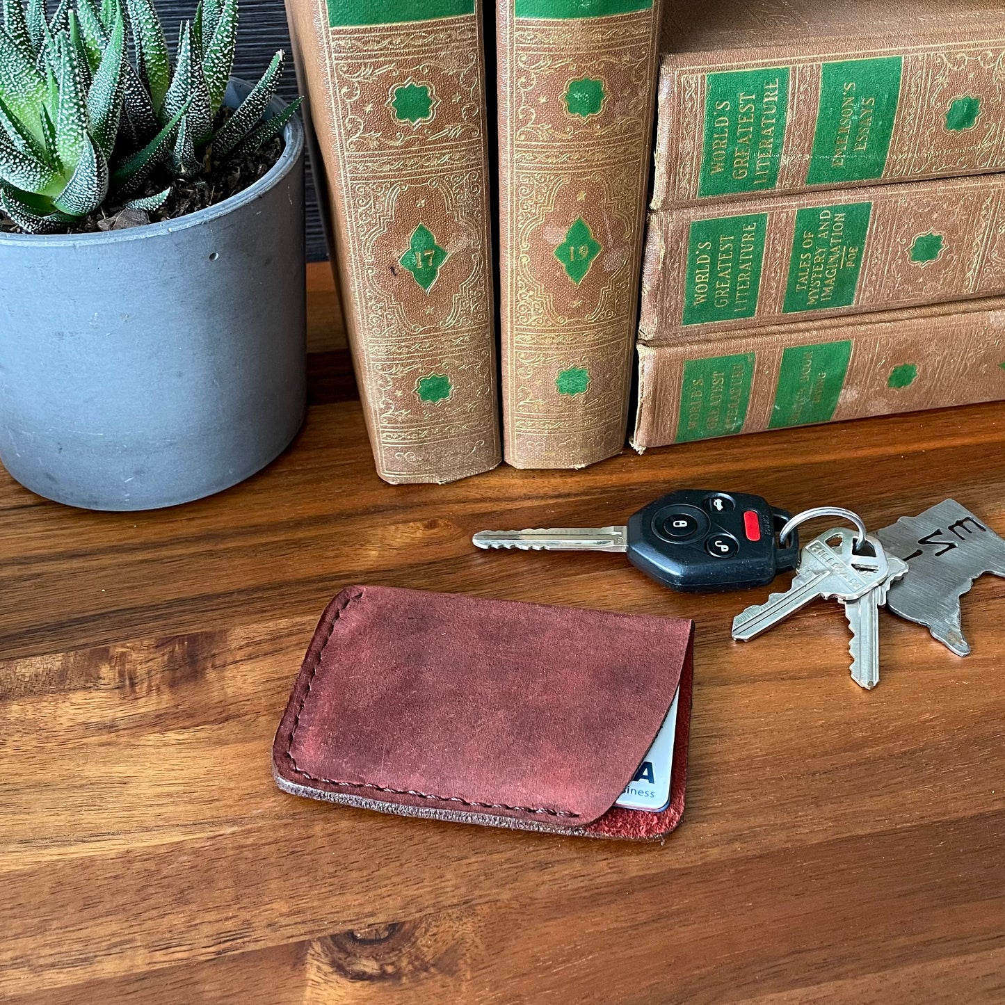 Card Holder Case Hand-stitched Leather