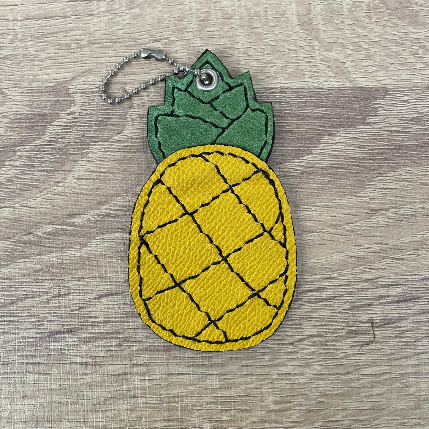 Pineapple Hand-Stitched Keychain Charm Ornament