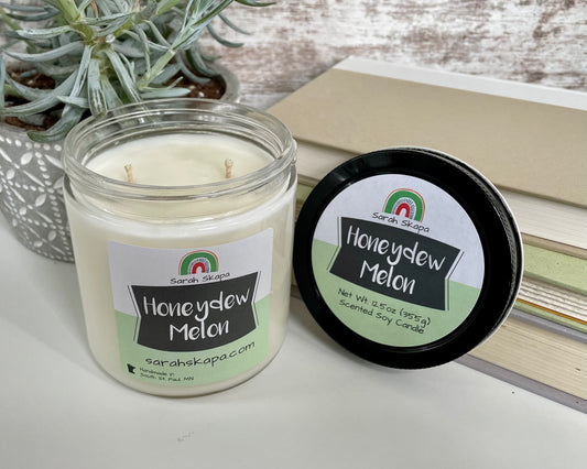 2-wick Honeydew Melon Scented Soy Candle