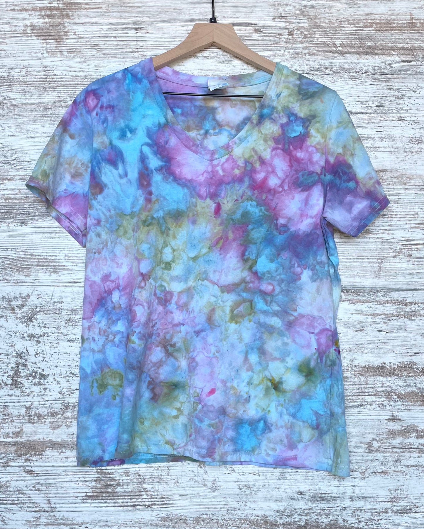 Opal Ice-Dyed Women's V-Neck T-shirt