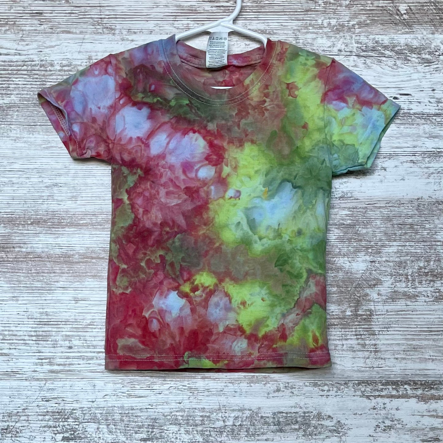 Youth Ice-Dyed T-shirt Kids' Red & Green