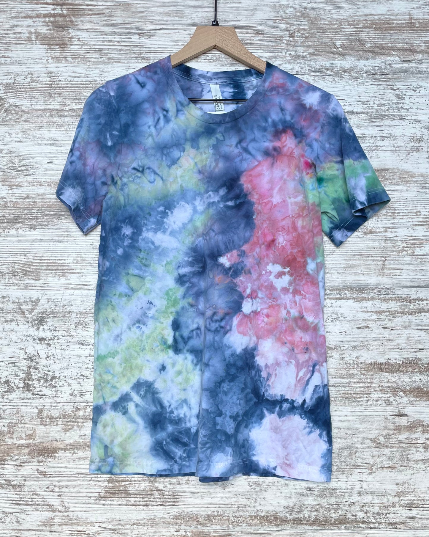 Navy Pop Ice-Dyed Adult Unisex T-shirt