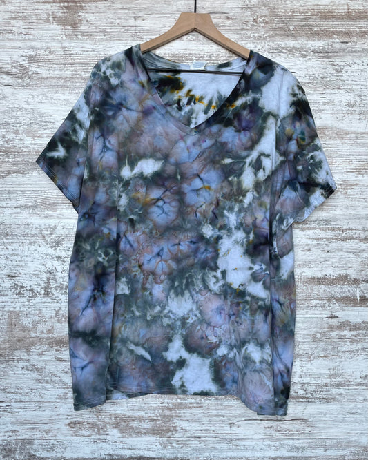 Moonlight Ice-Dyed Women's V-Neck T-shirt