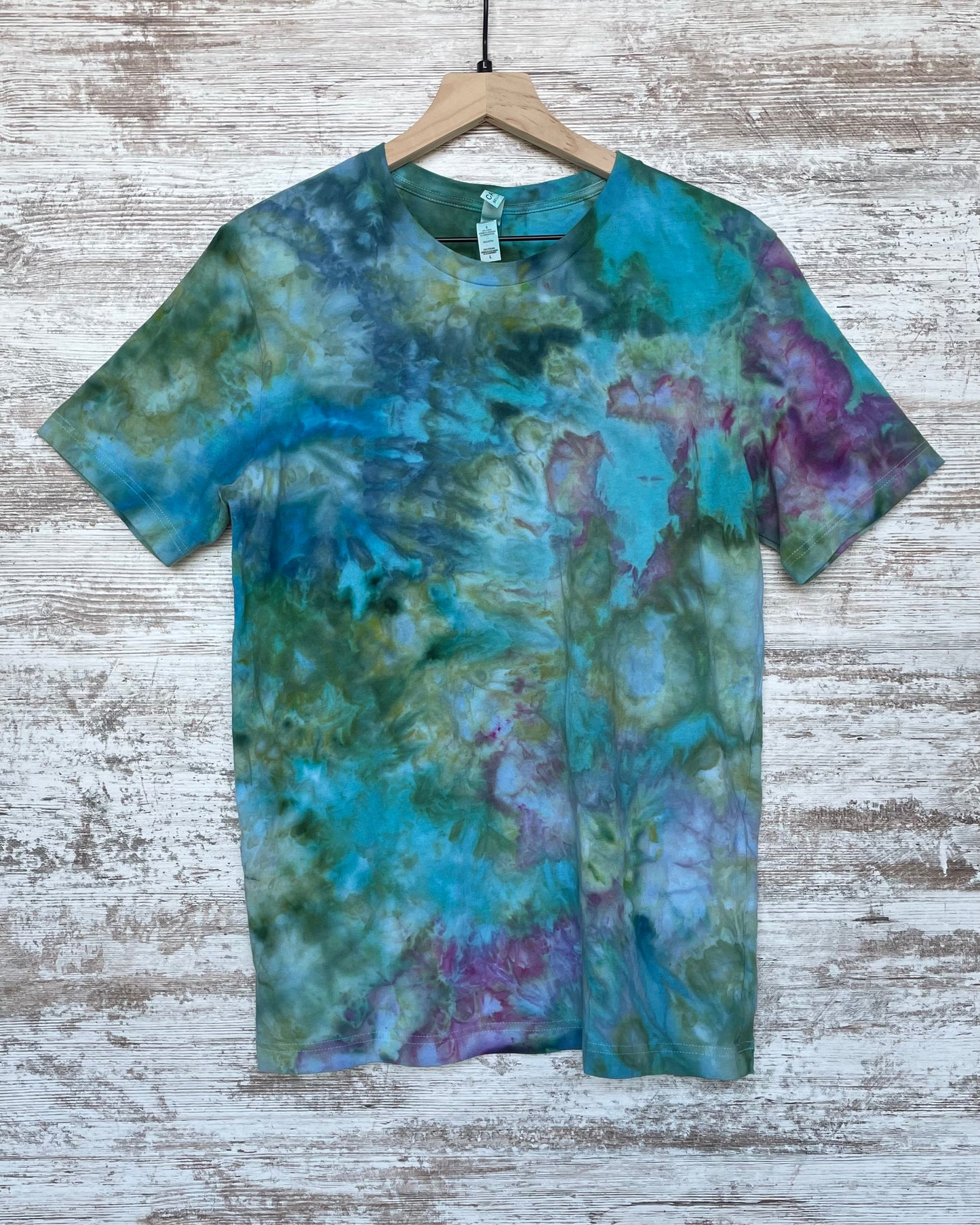 Peacock Ice-Dyed Adult Unisex T-shirt